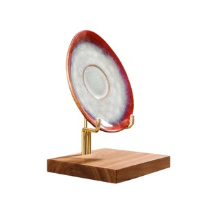 Solid Wood <b>Plate</b> Stand Display <b>Rack</b> For Porcelain <b>Plates</b> Saucers Handicrafts Round Ornaments Freestanding Rectangle Base - Product Image 5