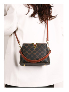 Borsa a mano di lusso 2026 KH con monogramma e dettagli in oro, borsa a secchiello vintage a <span class=keywords><strong>tracolla</strong></span>, elegante borsa a spalla firmata - Product Image 1