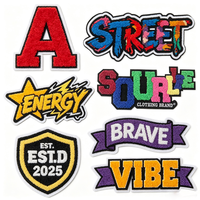 Patchs en chenille personnalisés de haute qualité avec logo, broderie de serviette, applique moelleuse, patchs personnalisés pour vestes universitaires, fabricant OEM