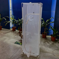 Cage pliable pour animaux de compagnie en maille polyester blanche écologique et durable avec fermeture éclair, idéale pour les petits animaux, les insectes, les terrariums et les voyages en extérieur