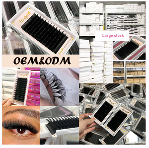 Extensiones de Pestañas Individuales Negras Mate al por Mayor J B C CC D DD L Curl con Caja de Empaque Personalizada - Product Image 5