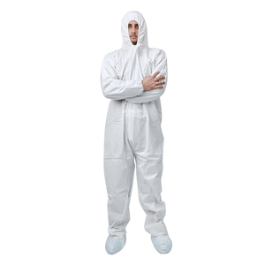 Combinaison de protection Junlong Type 5/6 homologuée pour salle blanche, avec protection anti-coupure, antistatique, imperméable en matériau microporeux et bottes - Product Image 5