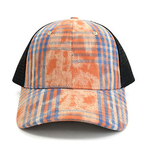 Gorra Trucker de Malla con Corona Estructurada y Diseño a Cuadros de 6 Paneles, Personalizable con Logotipo OEM, de Alta Calidad - Product Image 5