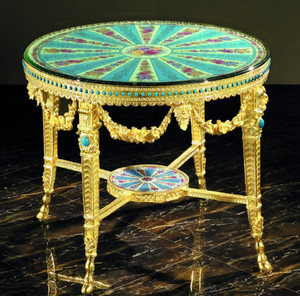Mesa <span class=keywords><strong>de</strong></span> <span class=keywords><strong>centro</strong></span> <span class=keywords><strong>de</strong></span> latón chapado en oro <span class=keywords><strong>de</strong></span> 24K estilo Louis XV francés <span class=keywords><strong>de</strong></span> lujo/mesa auxiliar decorativa <span class=keywords><strong>de</strong></span> porcelana <span class=keywords><strong>de</strong></span> Palacio Real, mesa <span class=keywords><strong>de</strong></span> comedor pequeña - Product Image 5