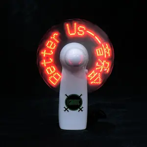 USB Fan with LED Display Small Personal Portable Programmable LED Fan Funny USB Toy Gadgets Gifts for Men Women Office Home