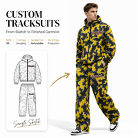 Ensemble de survêtement camouflage personnalisé pour homme, sweat à capuche et pantalon de jogging, logo personnalisé, étiquette OEM, vente en gros, marque privée, MOQ 50 pièces, fournisseur
