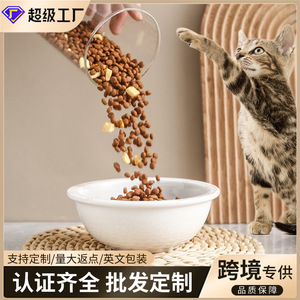Cuencos de cerámica al por mayor, con decoración bajo el esmalte, de gran diámetro, cuencos para gatos a prueba de salpicaduras, cuencos para mascotas domésticas, de alto valor. - Product Image 3