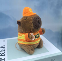 Porte-clés Capybara en peluche mignon de 12 cm avec chapeau de chef, pendentif Biscuit de Boulanger, direct usine, prix de gros pour jeux d'arcade