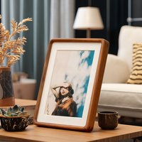 Cadre photo en bois de noyer noir de taille A2 avec des accents de cuivre imprimés UV 4x6 cadre photo en bois bricolage pour la maison forte demande