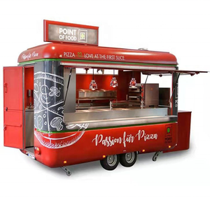 Camion restaurant de rue Kiosque de restauration rapide mobile <span class=keywords><strong>avec</strong></span> four <span class=keywords><strong>Remorque</strong></span> à pizza au <span class=keywords><strong>feu</strong></span> de bois portable - Product Image 2