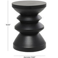Table basse d'appoint de haute qualité meubles de maison Table basse noire Table d'appoint ronde en bois