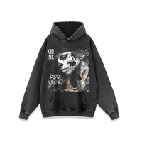 Vêtements d'occasion vintage euro-américains, imprimés, en coton, style streetwear américain, coupe ample, grammage lourd