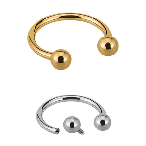 美国材料试验学会F136钛抛光穿孔球马鞋鼻体穿孔饰品 - Product Image 3