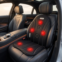 Coussin de siège de voiture électrique Shiatsu vibrant et chauffant pour massage corporel complet, certifié FCC CE ROHS, idéal pour le bureau, la maison et les voyages
