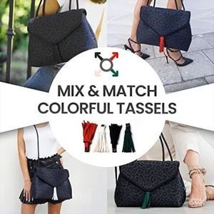 กระเป๋าโท้ทลายเสือดาวพิมพ์ลายตามสั่ง ทำจากนีโอพรีน พร้อมพู่ห้อยเก๋ไก๋ สำหรับผู้หญิง กันน้ำ ใช้ได้ทั้งเดินทางช่วงฤดูใบไม้ร่วงและไปเที่ยวชายหาด - Product Image 3