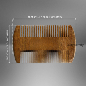 Brosse à barbe en bois de noyer écologique avec logo personnalisé, manche court, brosse à cheveux compacte et portable pour la maison et le salon, cadeau pour homme - Product Image 2