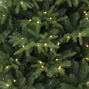 <span class=keywords><strong>Sapin</strong></span> <span class=keywords><strong>de</strong></span> <span class=keywords><strong>Noël</strong></span> réaliste <span class=keywords><strong>pré</strong></span>-éclairé avec lumières LED blanc chaud, en PVC articulé, avec support métallique - Product Image 3