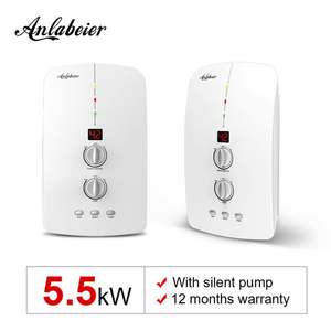 Bomba más vendida en Europa, géiser eléctrico, 3.5kw, 4.5kw, 5.5kw, 220V, calentador de agua para calentador de toallas, ducha de agua caliente instantánea - Product Image 5