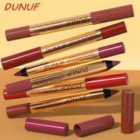 DUNUF Crayon à lèvres mat imperméable 6 couleurs, facile à appliquer, non collant, longue tenue