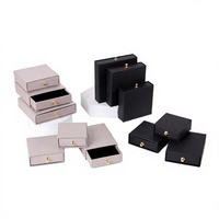 Kotak Hadiah Kustom Mewah, Folder Matte, Kotak Perhiasan dengan Logo, Penutup Emas, Lapisan Spons, Kotak Kertas Biodegradable untuk Kalung, Anting, Cincin