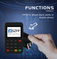 Terminal de point de vente portable FP9312, machine MPoS avec lecteur de carte magnétique à trois pistes, écran TFT de 2,4 pouces, prise en charge de la carte SIM