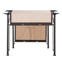 Pergola et pavillon de gazebo de patio d'arche en acier extérieure imperméable avec l'auvent de parasol pour le barbecue dehors et le jardin