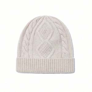 Bonnet en laine mérinos pure pour homme, tricoté en cachemire, jacquard, broderie 3D, nouveau bonnet chaud en laine tricotée pour l'automne et l'hiver - Product Image 3