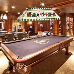 Lustre Tiffany 40'' pour table de billard, 6 lumières, en verre teinté, éclairage LED, commande tactile, blanc chaud 2700K, pour maison et hôtel - Product Image 5