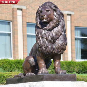 Cuộc Sống ngoài trời Kích thước đồng sư tử điêu khắc tượng - Product Image 4