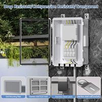 Caja de Conexiones Eléctrica de Plástico con Panel de Montaje, Gabinete para Instrumentos Electrónicos a Prueba de Agua IP67 ABS, Ventilado