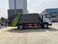 Camion compacteur de déchets Isuzu 4x2 5cbm, camion de compression des ordures, camion presse-ordures