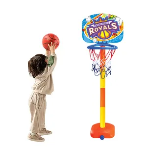 खड़े बास्केटबॉल स्टैंड, सहित inflator और बास्केटबॉल खिलौने सेट इनडोर, आउटडोर खेल खिलौना