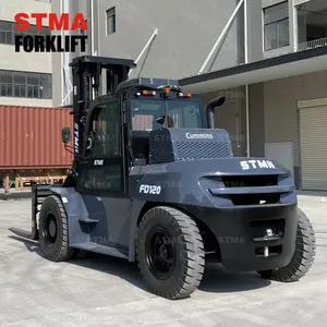 STMA CE EPA Euro 5证书12吨柴油发动机叉车制造商，带侧移器和叉定位器