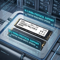 Untuk SSD M.2 NVMe 500GB 2280 PCIe Gen3x4 hingga 2400MB/s Internal 3D NAND Flash SSD Kompatibel dengan Mini PC & Laptop
