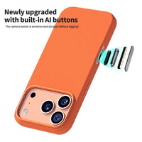 Coque de téléphone antichoc en silicone magnétique avec boutons en alliage, design professionnel, pour 17 Air 17 Pro Max