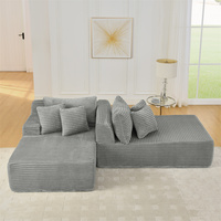 Sofá Cama de Dos Plazas, Tipo Lounge, Comprimido, Sin Necesidad de Ensamblaje, Tela Suave, Moderno, para Sala de Cine