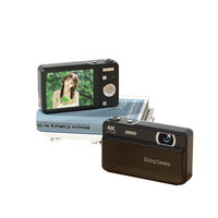 Dernière caméra numérique de vlogging avec écran de 2,8 pouces, 64MP, zoom 16X, étanche, capture de sourire, autofocus, portable, caméra coulissante 4K