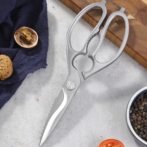 Kéo nhà bếp FocusYJ bằng thép không gỉ, độ dày 8mm, siêu bén, rèn liền khối, đinh tán cố định, đa năng, siêu bền - Product Image 2