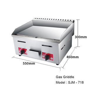Parrilla Plancha de Gas Comercial para Cocina de Restaurante de <span class=keywords><strong>Comida</strong></span> Rápida, Plancha de Acero Inoxidable para Encimera, Parrilla de Barbacoa a Gas GLP - Product Image 2