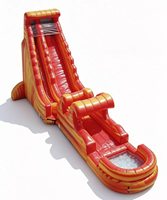 Toboggan aquatique gonflable en PVC de 31 pieds pour usage commercial extérieur Cali Flame