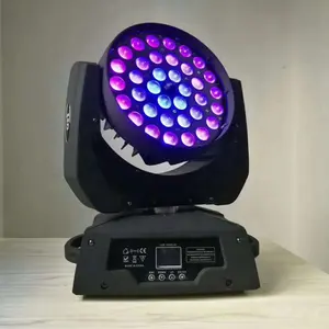 Projecteur de lumière à tête mobile 6 en 1, lumière de scène disco dj avec fonction de contrôle 36x18w rgbwa uv