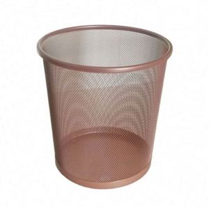 Cesto de basura de oficina de malla metálica de 6 galones, cesto de basura abierto de alambre metálico para escritorio, contenedor de reciclaje. - Product Image 3