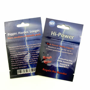 3 Side Seal Bag Pure Aluminum Packaging Capsule Sealed 3-side Al Sachet Mini Dual with Hang Hole Custom Condom Logo - Product Image 6