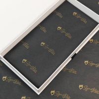 Papier d'emballage en tissu biodégradable de luxe 17gsm feuille d'or cadeaux personnalisés offset de haute qualité pour vêtements papier de soie noir