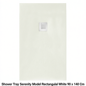 Plato de Ducha Modelo Serenity Rectangular Blanco 90 x 140 cm - Product Image 3