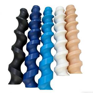 Vis d'alimentation en plastique UHMWPE, POM, nylon, Delrin, à double extrudeur, à vis sans fin automatique, pour l'alimentation en bouteilles - Product Image 1