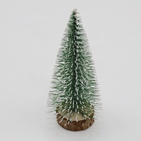 Mini Sapin de Noël en PVC pour Table Fenêtre, Blanc Vert, 10 CM, Décorations de Noël