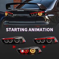 Feux arrière JC pour Mitsubishi Lancer EVO X Berline 2008-2022, ensemble de feux arrière JDM avec animation de démarrage, côtés conducteur/passager, fumés