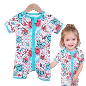 Mono de Manga Corta para Bebé, Personalizado con Dibujos Animados, 95% Bambú, 5% Spandex, Alta Calidad, Sin Costuras, Ecológico, Venta al Por Mayor, Marca Mia - Product Image 5