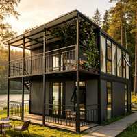 Bâtiment modulaire préfabriqué en conteneurs de 40 pieds, maison préfabriquée multi-usages, villa en conteneurs, vente en gros directe
